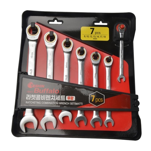 세신 라쳇 콤비 렌치 세트 무광 7PCS