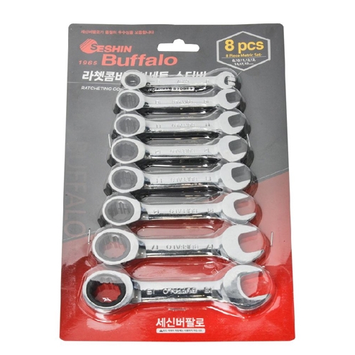 세신 라쳇 콤비 렌치 세트 스터비 8PCS
