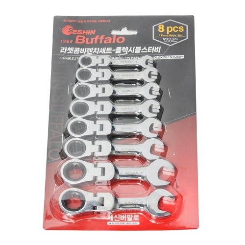 세신 라쳇 콤비 렌치 세트 플렉시블 스터비 8PCS