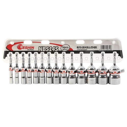 세신 육각너트비트소켓세트 NBS14S (80mmX14PCS)