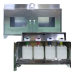 스테인리스 4구 폐수통보관함 JI-CSF4 폐액깔대기 고정형