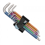 WERA 멀티컬러 스테인리스 육각렌치세트 3950/9 022669