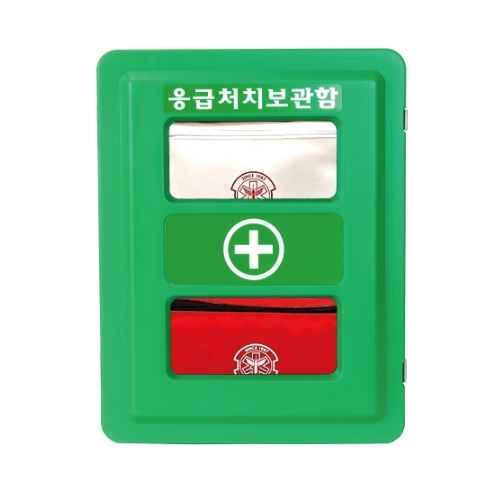2구용 응급처치장비 보관함 SKS-2-2 벽부형